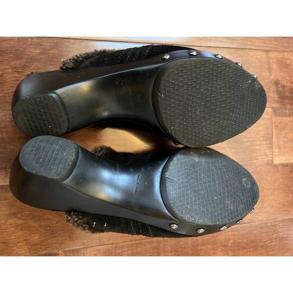 Vintage Y2K Stuart Weitzman Circuit Cola Sport Suede Black Clog Women’s 8 - Picture 8 of 10